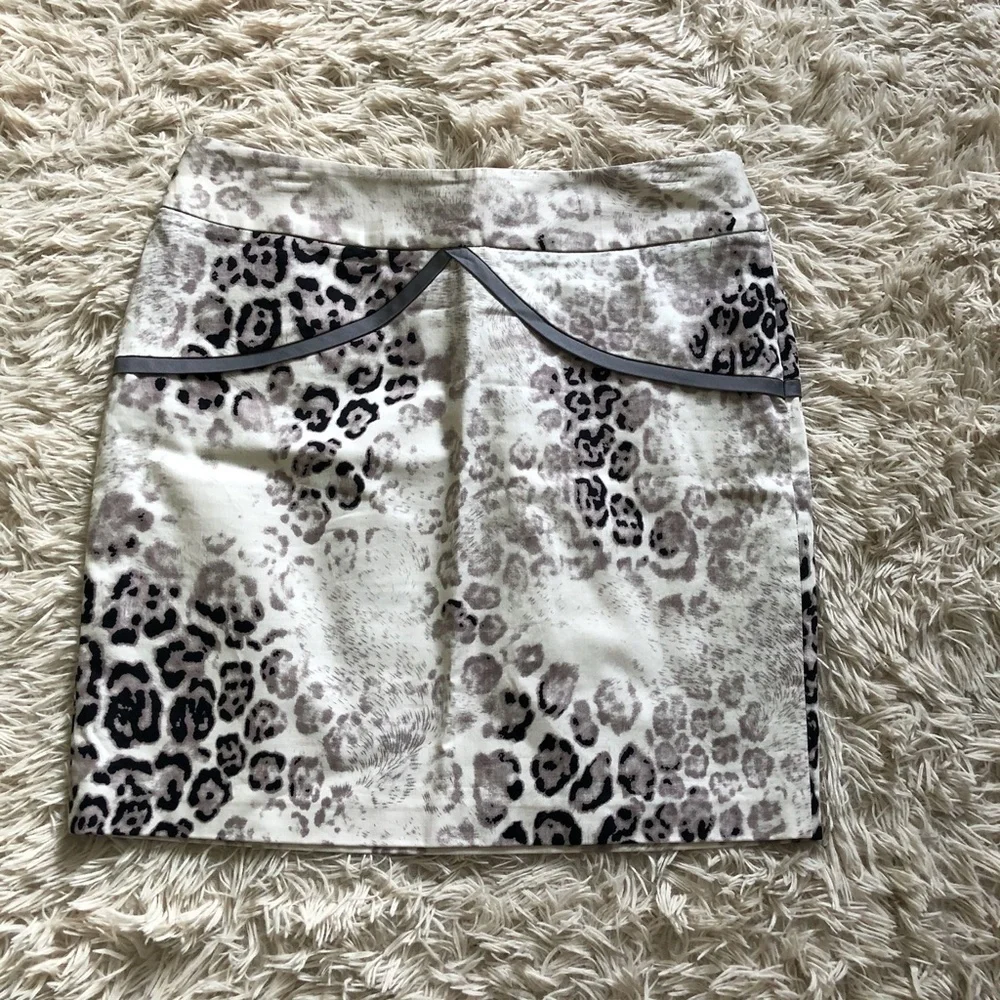 Emilio Pepe Animal Print Italian Pencil Skirt Size 10